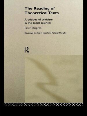 cover image of The Reading of Theoretical Texts